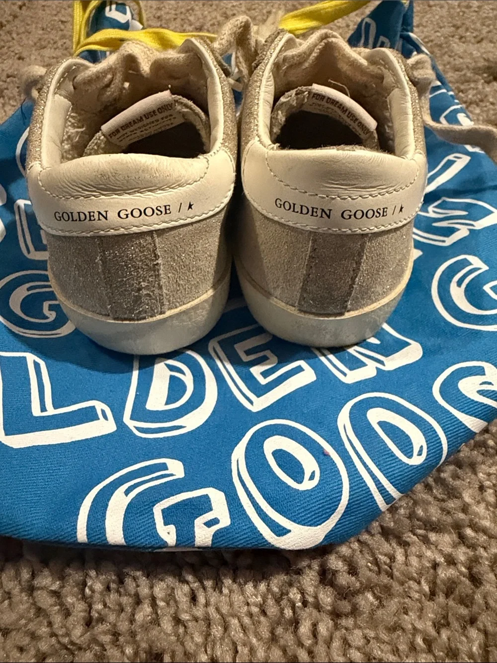 Golden Goose Kids Glitter Cream Star Sneakers
